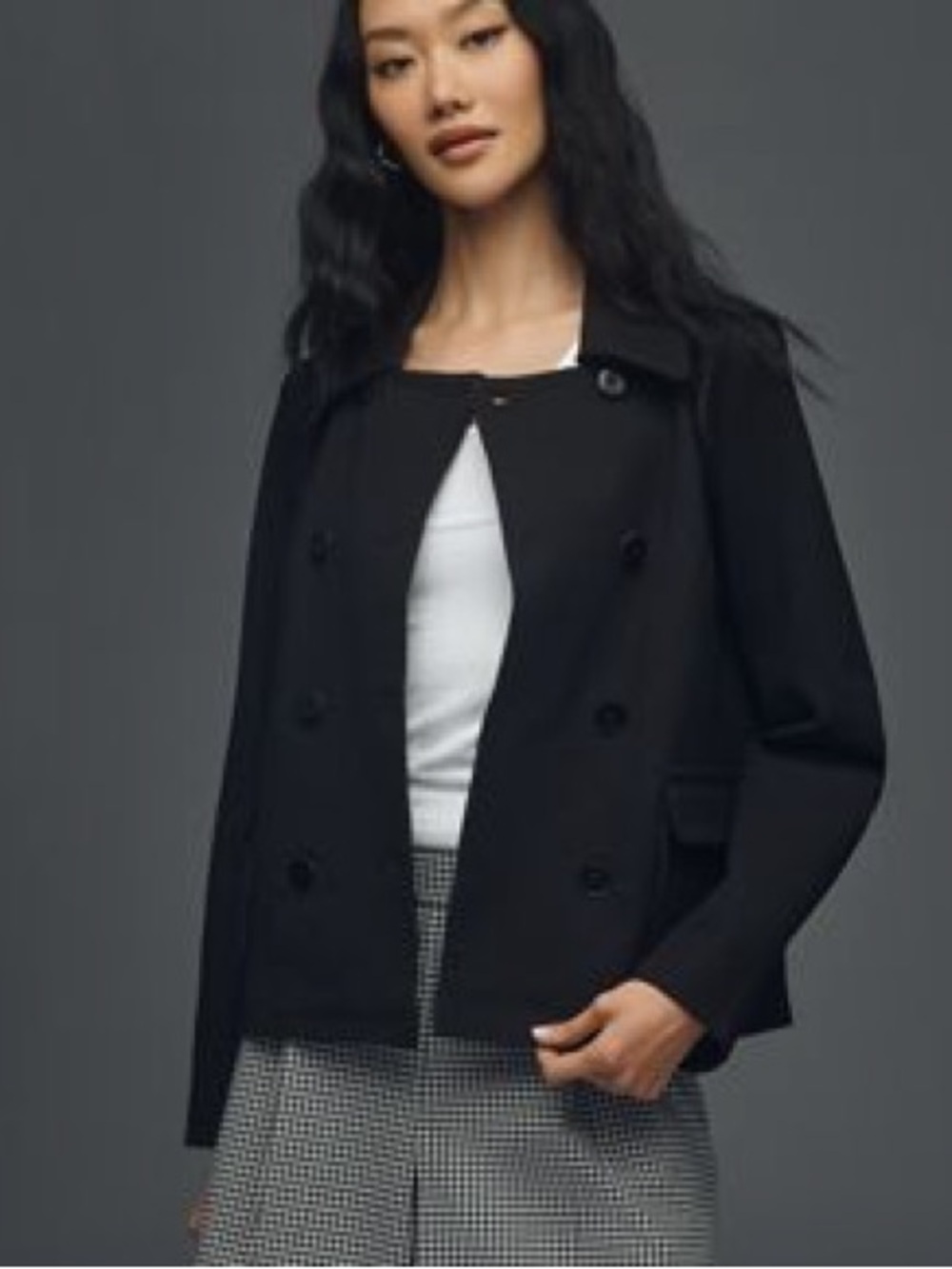 Anthropologie Maeve Double-Bressted Knit Blazer